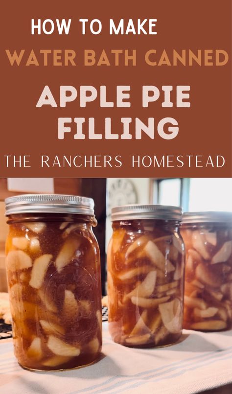 How to Make Easy Water Bath Canned Apple Pie Filling - The Ranchers Homestead Instant Pot Apple Pie Filling, Instant Pot Apple Pie, Canning Apple Pie Filling, Deserts Recipes, Canning Apples, Apple Pie Filling Recipes, Homemade Apple Pie Filling, Canned Apple Pie Filling, Pie Filling Recipes