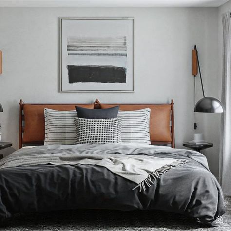 Modern Bedroom Men, Modern Guest Bedroom Ideas, Modern Mens Bedroom, Industrial Modern Bedroom, Male Bedroom Ideas, Modern Guest Bedroom, Industrial Style Bedroom, Guest Bedroom Ideas, Mens Bedroom Decor