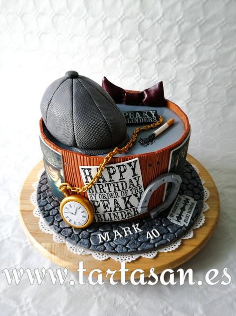 Peaky Blinders 27th Birthday Cake Ideas, Rafaelo Cake, 30th Bday Cake, Grandpa Cake, Birthday Cake Ideas For Adults Women, Birthday Cake Ideas For Women, Cake Ideas For Women, 27th Birthday Cake, Peaky Blinders Theme