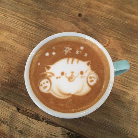 cat latte) Essen, Arte Del Cappuccino, Foam Art, Coffee Latte Art, Cooking Lunch, Kawaii Cooking, Coffee Shop Aesthetic, Coffee Obsession, Homemade Dinner