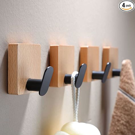 Hand Towel Hooks, Bath Towel Hooks, Bathroom Towel Hooks, Wood Hooks, Wooden Wall Hooks, Hanging Hats, Robe And Towel Hooks, Wood Studs, Ceiling Fan In Kitchen