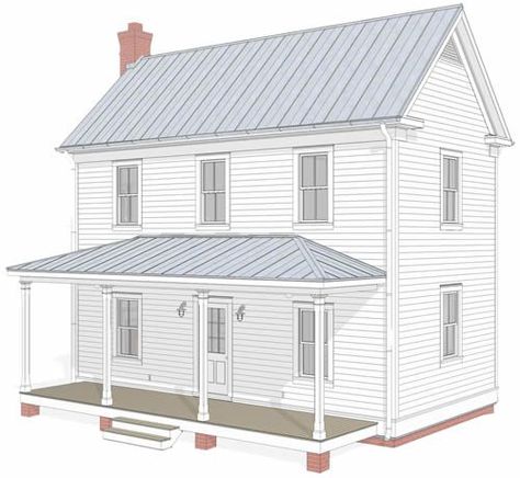 Small 4 Square House Plans, Virginia Farmhouse Plans, Old Farmhouse Building Plans, Small Vintage House Plans, Salt Box House Floor Plans, Vintage Farmhouse Floor Plans, Old Farmhouse House Plans, Vintage Farmhouse Plans, Simple Farmhouse Exterior