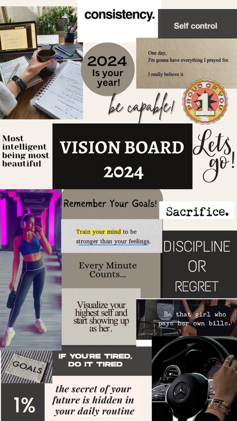 Vision board, manifestation, 2024, nee year goals 2024 Vision Board Discipline, Simple Vision Board Ideas, Sample Vision Boards, Academic Vision Board, Vision Board Fitness, Vision Board Assignment, God Restores, Vision Board Sample, Spiritual Vision Board