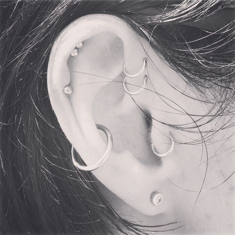 Pretty little seamless hoops in my tragus and forward helix piercings. I love… Forward Helix Earrings Hoop, Forward Helix Piercing Hoop, Forward Helix Hoop, Forward Helix Piercings, Triple Forward Helix Piercing, Helix Earrings Hoop, Flat Piercing, Forward Helix Earrings, Tapers And Plugs