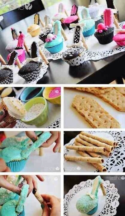 High heel cupcakes