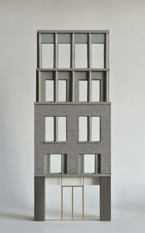 Redchurch Townhouse, Shoreditch London, Arch Model, Unique Interior Design, Architecture Model Making, Brick Facade, Minimalist Architecture, Architecture Illustration, Facade Architecture