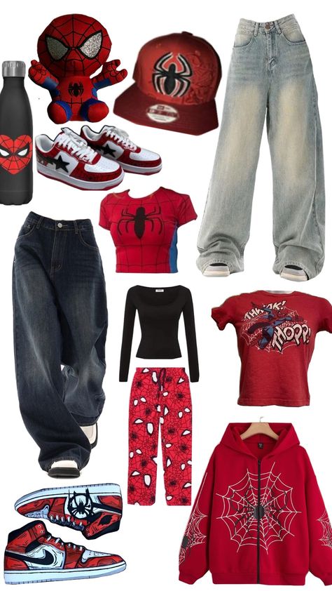 Spiderman Disneybound, Spiderman Outfit Women, Spiderman Girl, Spiderman Outfit, Girls Streetwear, Spiderman Theme, Disney Themed Outfits, Birthday Board, Themed Outfits