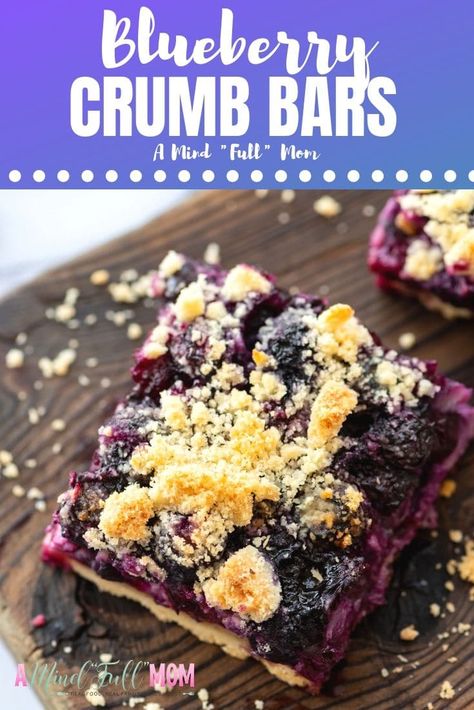 Blueberry Crumb Bars, Blueberry Pie Bars, Shortbread Cookie Crust, Easy Homemade Desserts, Blueberry Filling, Crumb Bars, Make From Scratch, Mom Recipes, Real Foods