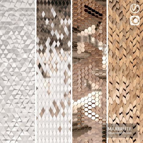 Mosaic Giles Miller Giles Miller, Walk In Wardrobe Design, Designer Mirror, Florence Art, 3d Panel, Wall Pattern, Wooden Wall Panels, 3d Panels, Mosaic Mirror