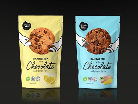 (61) Organic Cookie – Baking Mix – Packaging Of The World Baking Mix Packaging, Cookie Mix Packaging, Cookies Packaging Design, Best Packaging Design, Snacks Packaging, Sugar Packaging, Cookies Packaging, Organic Cookies, Cookies Branding