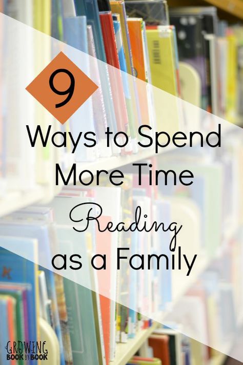 Creative ideas for increasing the amount and time and quality of your family reading time. Spend more time reading together as a family with these reading tips.