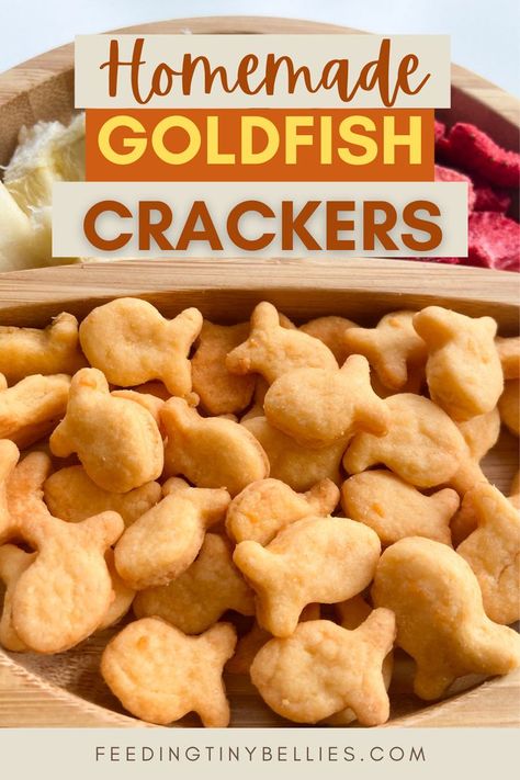 Homemade goldfish crackers Homemade Goldfish, Homemade Goldfish Crackers, Dairy Free Dips, Winter Snack, No Cook Appetizers, Goldfish Crackers, Smoothie Diet Plans, Paleo Snacks, Lost 100 Pounds