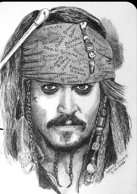 Jack Sparrow Drawing, Sparrow Drawing, Sparrow Art, Realistic Pencil Drawings, Marvel Drawings, Art Sketches Pencil, Art Drawings Sketches Pencil, Celebrity Drawings, Captain Jack Sparrow