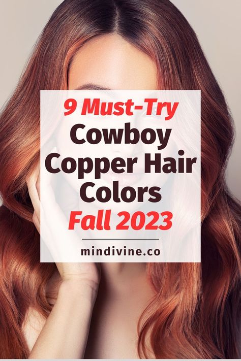 Hair Color Cowboy Copper, Trending Red Hair Color 2023, Hair Color Ideas For Copper Colored Hair, Cowboy Auburn Hair, New Winter Hair Colors 2023, 2023 Copper Hair Trends For Women, Cooper Cowboy Hair Color, Red Winter Hair Color, Dark Cowboy Copper