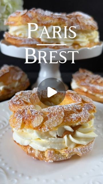 Whipped Cream Filling, Tiktok Food, Lemon Pound Cake Recipe, Mini Torte, Custard Desserts, Paris Brest, Choux Pastry, Whip Cream, How To Roast Hazelnuts