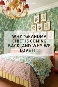 Granny Chic Interior Design, Granny Sheek Decor, Bedroom Cottage Decor, Grandmillenial Decor Style, How To Layer Decor, Granny Millenial Decor, Grandmillenial Style Bedding, Granny Chic Decor Vintage Homes, Grandmother Bedroom Ideas