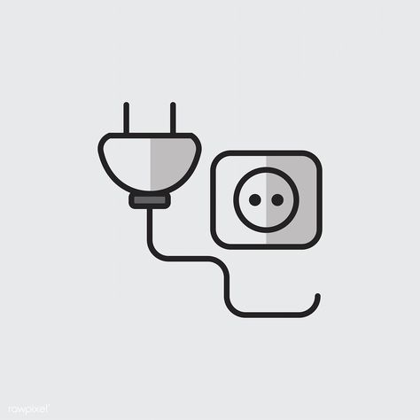 Illustration of power plug and socket | free image by rawpixel.com Plug Drawing, Plug Illustration, Cutout Animation, Namecard Design, Radioactive Symbol, Cut Out Animation, Chemical Laboratory, Chemistry Laboratory, Going Off The Grid