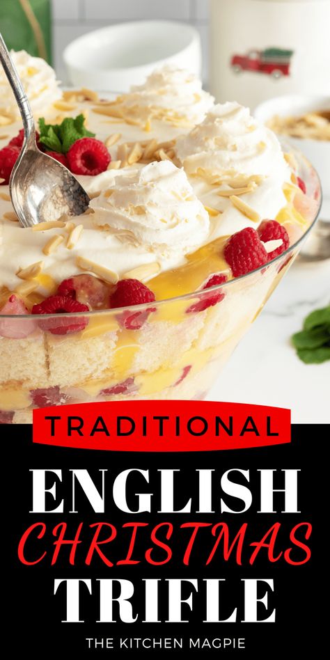 English Christmas Trifle English Christmas Trifle, English Christmas Cake, English Desserts British, Christmas Trifle Easy, English Trifle Recipe Traditional, British Trifle Recipe, English Trifle Recipe, Christmas Trifles, Traditional English Trifle