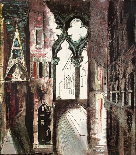 ART & ARTISTS: John Piper – part 2 John Piper Artist, Architecture Artists, Gcse Art Sketchbook, A Level Art Sketchbook, John Piper, Architecture Concept Drawings, Architecture Drawing Art, Set Designs, Building Art