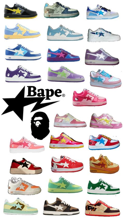 Bapesta Shoes Wallpaper, Bapesta Shoes Aesthetic, Nike Bape Shoes, Shoe Wishlist Aesthetic, Dream Shoe Collection, Shoes Collection Aesthetic, Shoes Bapesta, Bapesta Outfit, Shoe Recommendation