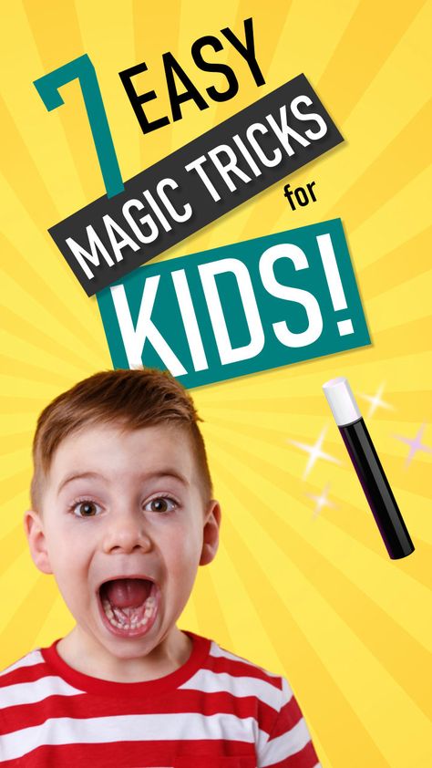 Here are seven easy magic tricks for beginners and kids and one bonus magic trick that you can learn perform for family and friends, and at school and at home. Molde, Kids Magic Tricks Easy, Easy Magic Tricks For Kids Step By Step, Simple Magic Tricks For Kids, Diy Magic Tricks, Kids Magic Tricks, Easy Magic Tricks For Kids, Science Magic Tricks, Simple Magic Tricks