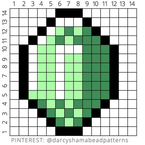 Minecraft Emerald Pattern 14x14 #emerald #materials #minecraft #hamabeads #hamabeadpattern #perler #perlerbeads #pyssla #pixel #pixelart #pattern #crossstitch #fusebeads Minecraft Drawing Ideas Pixel, Pixel Art Easy Minecraft, Minecraft Emerald Pixel Art, Pixel Minecraft Art, Minecraft Emerald, Minecraft Pixel Art Easy, Minecraft Cross Stitch Pattern, Pyssla Minecraft, Pixel Art Pattern Minecraft