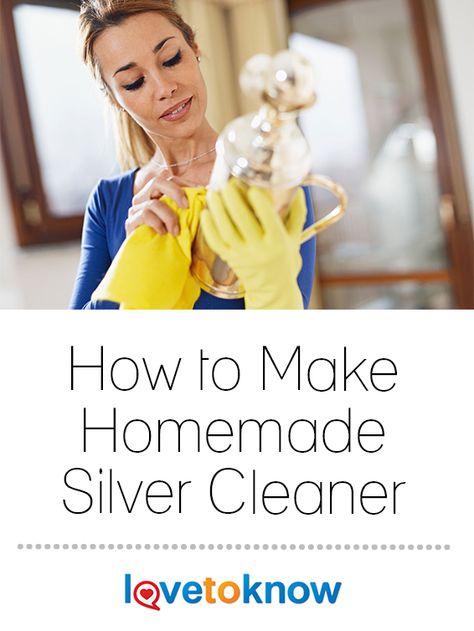 Learning how to make homemade silver cleaner can help spare your wallet and return the shine to your precious dishes and flatware. | How to Make Homemade Silver Cleaner from #LoveToKnow Homemade Silver Cleaner, Silver Jewelry Cleaner, How To Clean Silver, Cleaner Recipes, Jewelry Cleaning, Antique Pins, Deep Cleaning Tips, Cleaning Silver Jewelry, Silver Cleaner