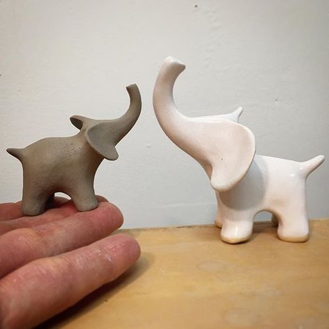 When life gives you scraps, make elephants.....                                                                                                                                                      More Urbane Kunst, Pottery Animals, Sculptures Céramiques, Sculpture Ideas, Clay Animals, Pottery Classes, Ceramic Animals, Ceramics Projects, ดินปั้น Polymer Clay