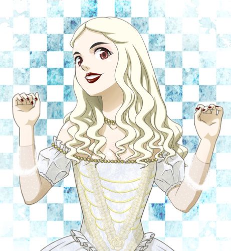 The White Queen Alice X White Queen, White Queen Character Design, Alice In Wonderland The White Queen, White Queen Fanart, White Queen And Red Queen, Alice In Wonderland White Queen, White Queen Alice In Wonderland Fanart, Alice In Wonderland Fanart, Alice Anime