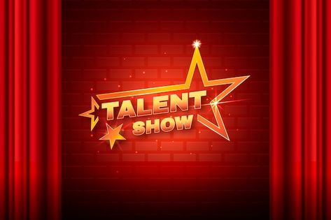 Talent Show Background, Talent Show Poster, Talent Show Flyer, Show Background, Retro Signage, Golden Buzzer, Got Talent, Talent Show, Food Ideas