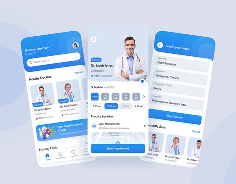 Medical App Exploration Mobile App Design Templates, Service Website Design, Desain Ux, Ux Project, Medical Website Design, Medical App, Uiux Design, Mobile App Design Inspiration, Directory Design