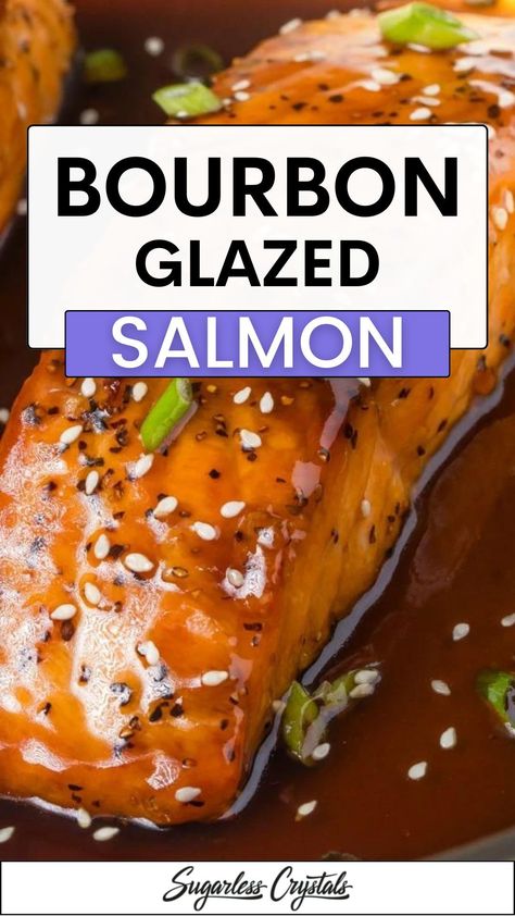 Elevate your seafood game with our tantalizing Sticky Bourbon Glazed Salmon recipe. This pan-fried delight is infused with the rich flavors of bourbon, creating a mouthwatering symphony that promises to impress your guests at your next dinner party. Let us guide you through every step of this culinary journey and discover the art of glazing salmon to perfection. Whiskey Salmon Recipes, Glazed Salmon Recipes Baked, Glazes For Salmon, Whiskey Glazed Salmon, Bourbon Salmon Recipes, Honey Bourbon Salmon, Barbecue Salmon, Glaze For Salmon, Salmon Recipes Grilled