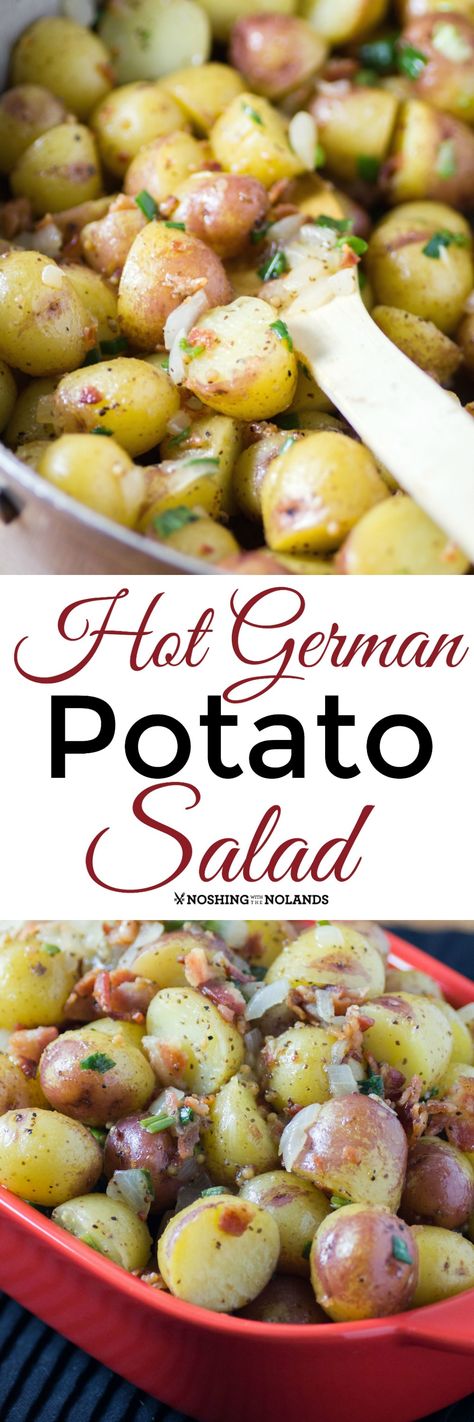 Hot Potato Salad, Hot German Potato Salad, Hot Potato, German Potato, German Potatoes, Diy Easy Recipes, Bacon Potato, German Potato Salad, Potato Dishes