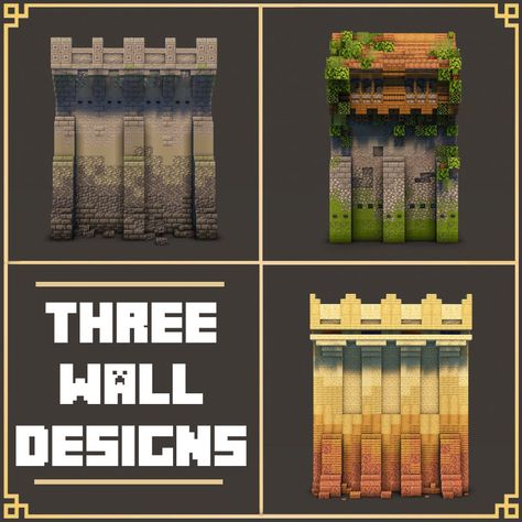 Froglight Ideas Minecraft, Minecraft Kingdom Builds, Minecraft Deck Ideas, Streetlight Minecraft, Minecraft Wall Design, Minecraft House Ideas Blueprints, Minecraft Wall Designs, Minecraft Castle Designs, Minecraft Kingdom