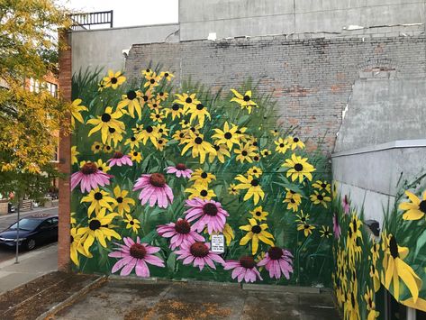 Wall Garden Indoor, Hanging Garden Ideas, Wall Gardens, Louise Jones, Garden Fence Art, Garden Mural, Beautiful Wall Hanging, Flower Mural, Institute Of Contemporary Art