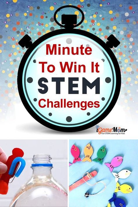 Minute to Win It Party Games Kids Love, STEM challenge games for classroom party, family holiday party and birthday party, with little prep and easy-to-get materials. Detailed instructions even class notes for kids. #STEMforKids #iGameMomSTEM #STEMactivities #STEMchallenge #MinuteToWinIt #PartyGame #STEMeducation Picnic Potatoes, Paleo Picnic, Minute To Win It Party, Games For Kids Classroom, It Party, Steam Ideas, Stem Classes, Stem Elementary, Stem Lab