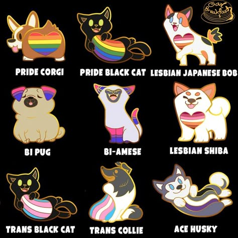 Lgbtq Animals, Non Binary Pfp, Pride Animals, Pfp Hello Kitty, Enamel Pin Design, Support Lgbtq, Lgbt Quotes, Lgbtq Quotes, Minecraft Banner Designs