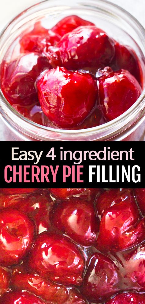 How To Make Cherry Pie Filling (Easy Recipe) Cherry Pie Filling Recipe, Homemade Cherry Pie Filling, Deep Dish Cookie Pie, Fresh Cherry Pie, Homemade Cherry Pie, Cherry Pie Filling Recipes, Sour Cherry Pie, Homemade Cherry Pies, Vegan Apple Pie