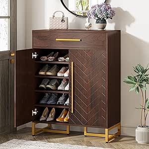 Shoe Cabinet With Doors, Shoe Rack Drawer, Modern Shoe Rack, Entryway Modern, Shoe Rack Organizer, Wood Shoe Rack, Entryway Cabinet, Cabinet With Doors, Entryway Shoe Storage