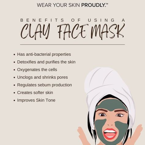 Homemade Clay Mask, Kaolin Clay Benefits, Clay Mask Benefits, Diy Hygiene, Clay Mask Recipe, Bentonite Clay Face Mask, Diy Clay Mask, Kaolin Clay Mask, Skin Quotes