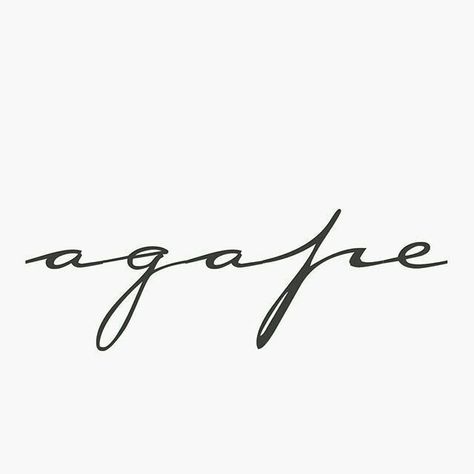 Agape Greek, Tetelestai Tattoo, Creation Tattoo, Agape Tattoo, Font Idea, Yuri Plisetsky, Romans 5, In Cursive, Word Tattoos