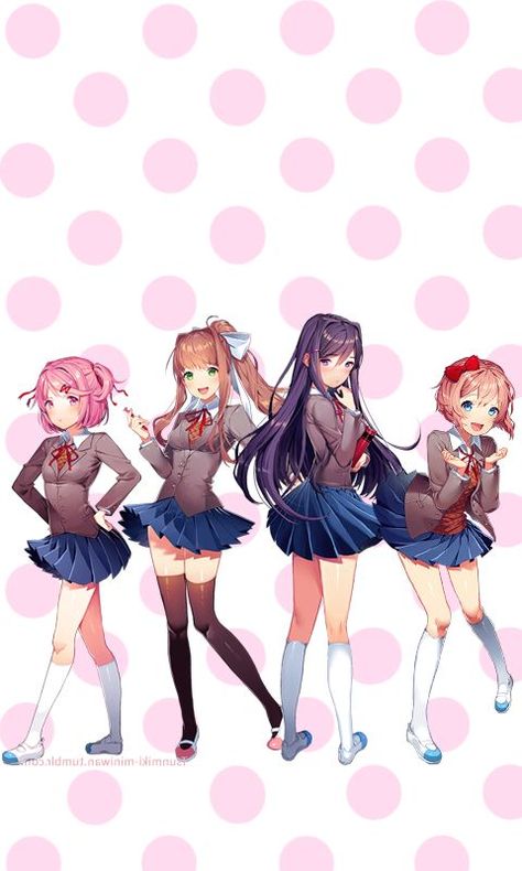 DDLC Wallpaper for mobile phone, tablet, desktop computer and other devices HD and 4K wallpapers. Oki Doki, Doki Doki Literature Club, Psychological Horror, Doki Doki, Literature Club, Phone Background, Fanarts Anime, Horror Game, Visual Novel