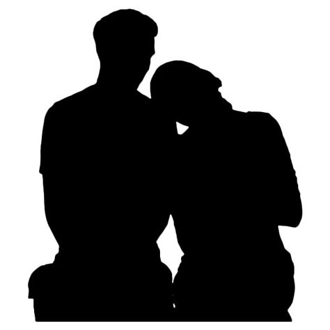 Silhouette Line Art, Shadow Images, Image Couple, Couple Silhouette, Couple Painting, Silhouette Painting, Aesthetic Couple, Small Canvas Art, Cute Love Cartoons