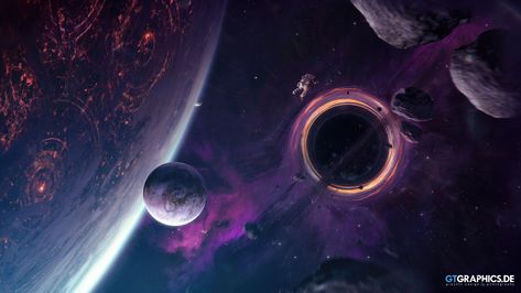 ArtStation - Anomaly, Tobias Roetsch Black Hole Wallpaper, Galaxia Wallpaper, Cool Desktop Wallpapers, 4k Desktop Wallpapers, Pc Desktop Wallpaper, Ultra Hd 4k Wallpaper, 2560x1440 Wallpaper, 4k Wallpapers For Pc, Astronaut Wallpaper