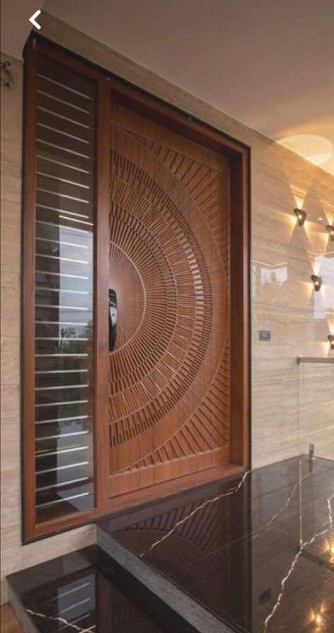 Teakwood Door Design Entrance, Double Door For Main Entrance, Main Door With Window Design, Wooden Main Door Design Front Entry, Teakwood Main Door Design, Home Main Door Design, Entrance Door Design Luxury, Latest Main Door Design Entrance, Main Door Design Modern Front Entry