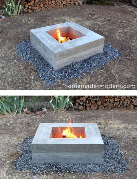 Concrete Fireplace Outdoor, Block Fireplace, Diy Firepits, Fireplace Outdoors, Cinder Block Fire Pit, Diy Outdoor Fireplace, Fireplace Outdoor, Fire Pit Materials, Pergola Diy