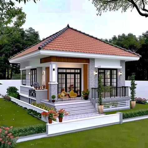 Nice House !!! - Home & Interior Design Interior Design Examples, Bungalow Floor Plans, Bungalow Style House Plans, Mediterranean Style House Plans, Small House Design Exterior, Nice House, Plans Architecture, Building House Plans Designs, House Plan Gallery