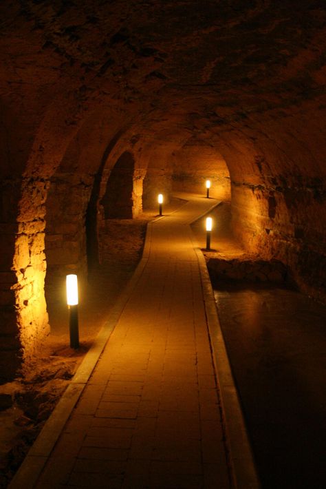 Underground city.  Camerano, Italy.   http://www.weirditaly.com/home/news/camerano-labyrinthic-dungeons Underground Fortress, City Underground, Underground Lair, Underground Castle, Underground City Art, Underground Dungeon, Underground Cavern, Underground Home, Cave Castle