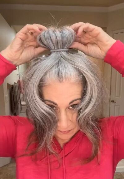 Grey Hair, Knot, Hair Color, Hairstyles, Grey, Hair, Color, Hair Colour