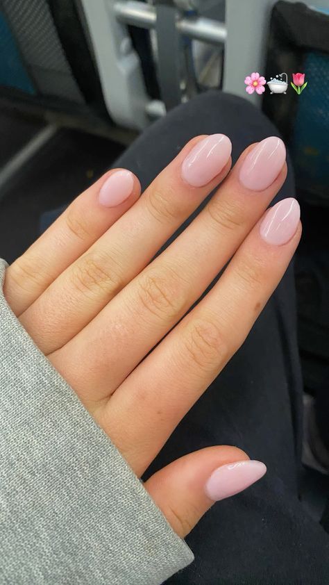 Short Nails Simple Color, Cute Nail Designs Light Pink, Shortish Nails Acrylic, Opaque Pink Nails Acrylic, Short Coffin Light Pink Nails, Regular Gel Nails Manicures, Neutral Pink Nails Acrylic, Light Pink Nail Inspo Short, Nail Ideas Acrylic Basic